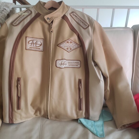 Motorcross Motorcycle Leather Jacket - Picture 6 of 8